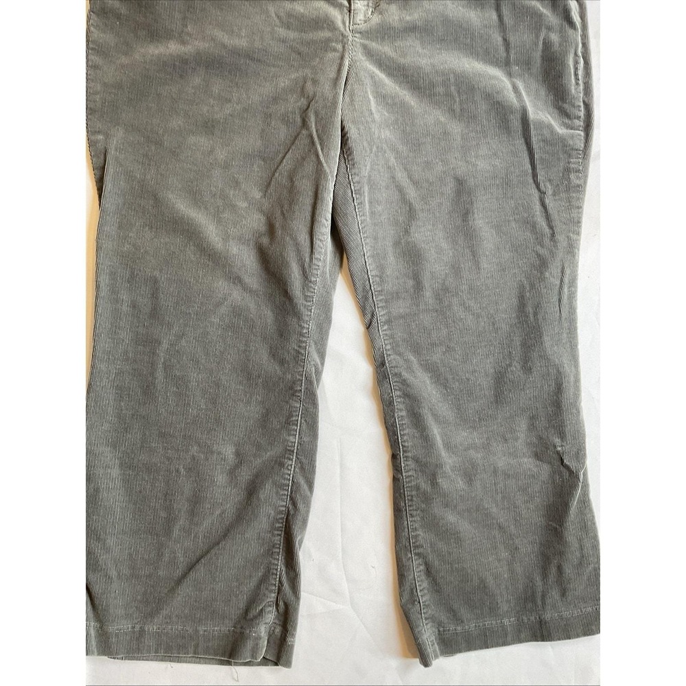 Talbots Gray‎ Fine Wale Corduroy Pants Women's Size 22 Vintage 90s Y2K - Picture 4 of 10